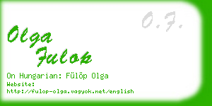 olga fulop business card